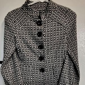 Saks Fifth Avenue Women's Size 6 Lightweight Jacket Geometric Shape Fitted
